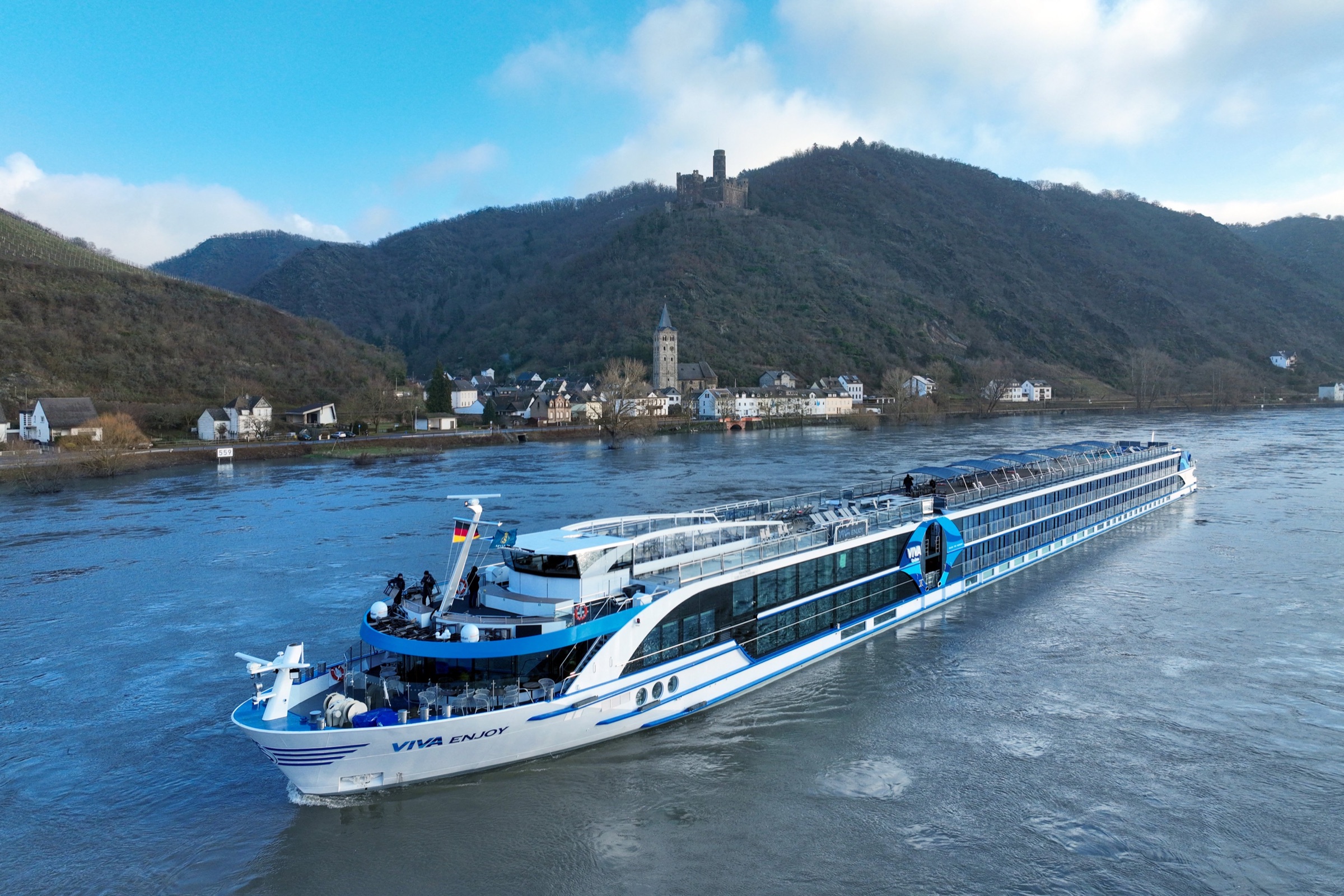 VIVA ENJOY sailing along a European river